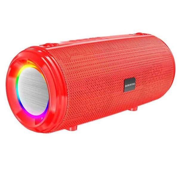 Бездротова портативна колонка Bluetooth Borofone BR13 з Led підсвічуванням та ремінцем Червона 109000002900 фото