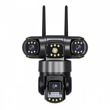 Вулична 4G IP-камера відеоспостереження з PTZ-механізмом 6MP 3 об'єктиви з нічним баченням та датчиком руху 109000151400 фото
