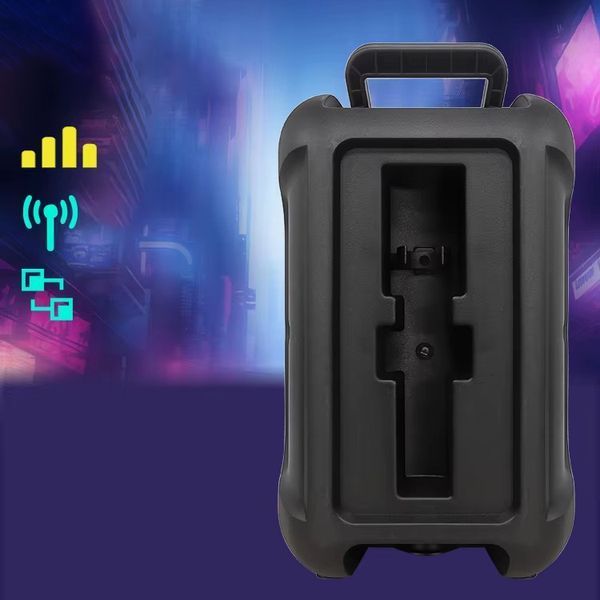 Бездротова Bluetooth караоке-колонка з двома мікрофонами з пультом ДУ та RGB-підсвічуванням портативний сабвуфер 20W(SW222) 109000139100 фото