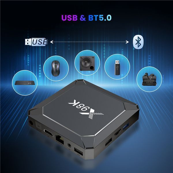 Приставка TV-BOX медиаплеер с Android 13 и 8K изображением смарт ТВ 4/32 ГБ (X98K) 109000196300 фото