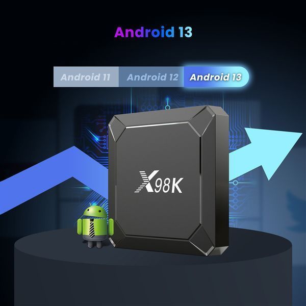 Приставка TV-BOX медиаплеер с Android 13 и 8K изображением смарт ТВ 4/32 ГБ (X98K) 109000196300 фото