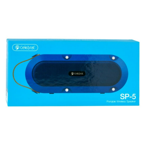 Портативная беспроводная Bluetooth колонка Celebrat SP-5 TF card micro usb Синяя 109000012200 фото