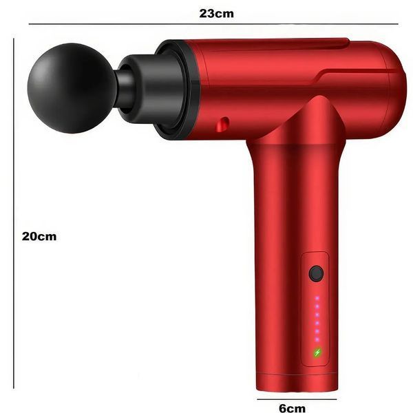Вібромасажер Fascial Gun портативний ручний перкусійний масажер для м'язів тіла 6 насадок (IK744) 109000105500 фото