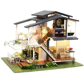 3D конструктор Румбокс &laquo;Вилла Сад Моне&raquo; DIY кукольный домик с подсветкой и пылезащитным куполом (HE2224) 109000302300 фото