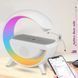 Смарт лампа RGB ночник BT-2301 с беспроводной зарядкой для телефона, Bluetooth колонкой и будильником 3в1 109000060400 фото 6