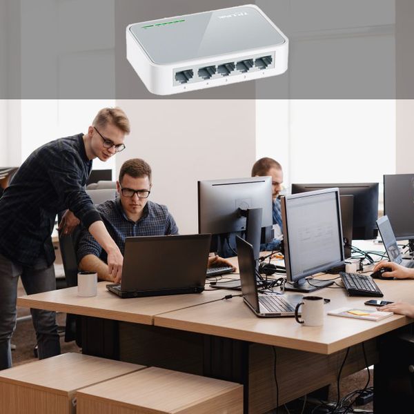 Мережевий комутатор TP-LINK з 5 портами 10/100 Мбіт/с інтернет-комутатор із підтримкою функції Uplink (SW202) 109000137100 фото