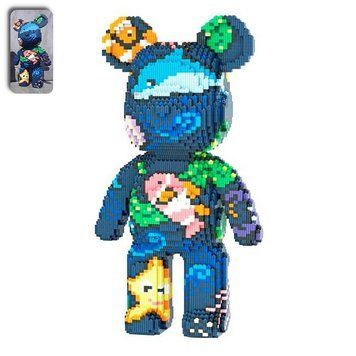 Конструктор 3D Magic Blocks у вигляді ведмедика Bearbrick "Акваріум" 40 см 109000058100 фото