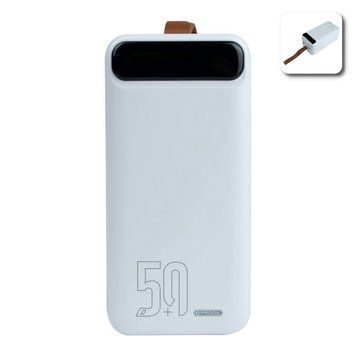 Портативний зарядний пристрій Remax Proda PD-P97 повербанк з ліхтариком 50000 mAh Білий 109000003700 фото