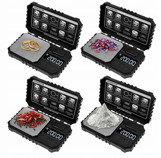 Весы ювелирные с гирей 20 г портативные электронные точные с подсветкой экрана 600 г (PN798) 109000242300 фото