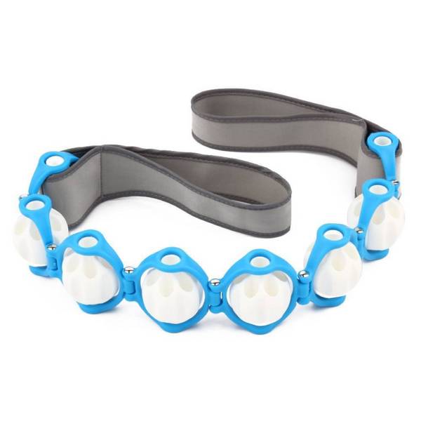 Ручной антицелюлитный роликовый массажер лента для тела Massage Rope Голубой 109000028300 фото