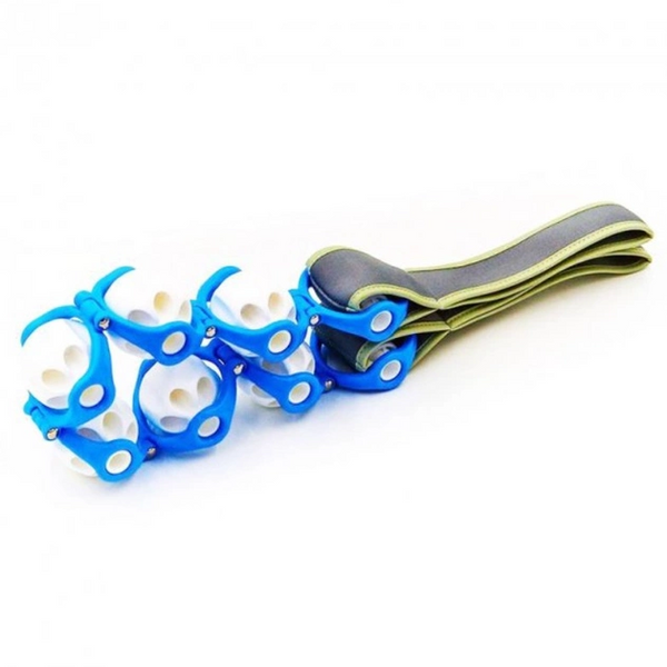 Ручной антицелюлитный роликовый массажер лента для тела Massage Rope Голубой 109000028300 фото