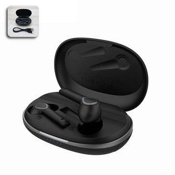 Бездротові навушники Bluetooth Yison TWS T2 стерео гарнітура з LED індикаторами Чорна 109000030800 фото