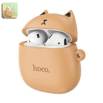 Бездротові Bluetooth навушники Hoco EW45 у кейсі з LED індикатором та сенсорним керуванням + чохол Коричневі 109000065200 фото