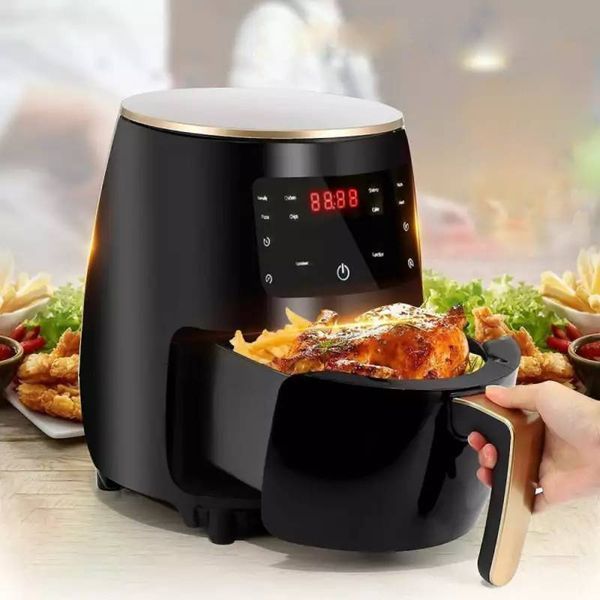 Аерофритюрниця для смаження без масла Air Fryer Su Tai St 505 аерогриль мультипіч 6л 1800 Вт Чорна 109000034900 фото