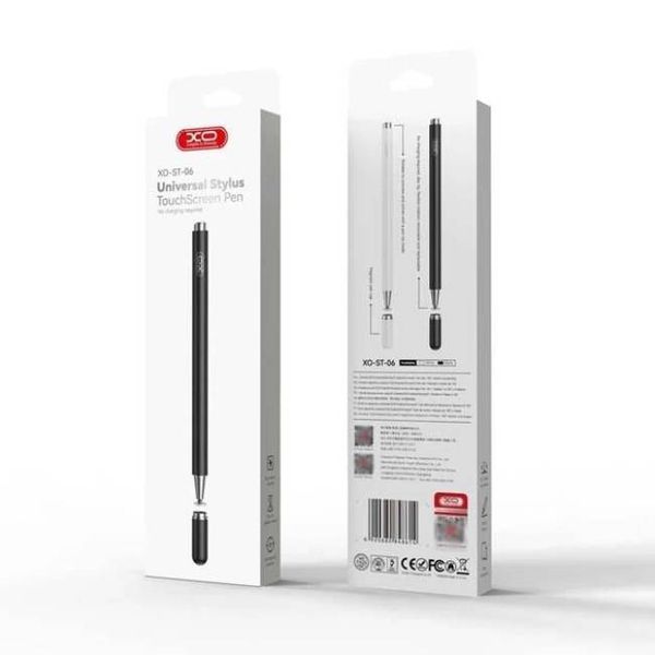 Універсальний стилус ручка XO ST-06 Universal Touch-Sensitive Capacitor Pen для планшетів та смартфонів iOS, Android, Windows Чорний 109000057200 фото