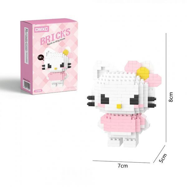 3D конструктор из миниблоков фигурка "Hello Kitty" Bricks детский пиксельные блоки 8 см 109000160600 фото