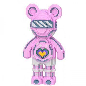 3D-конструктор Magic Blocks "Bearbrick" світиться в темноті дитячий 4031 деталь фігурка ведмедя 50 см Рожевий 109000147200 фото