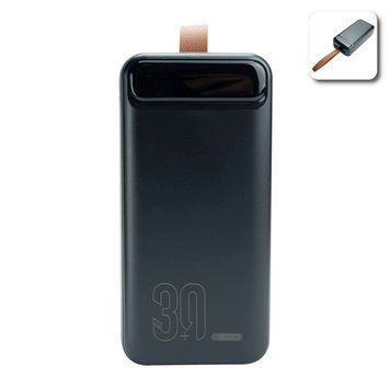 УМБ портативний зарядний пристрій Remax Proda PD-P96 повербанк з ліхтариком 30000 mAh Чорний 109000003500 фото