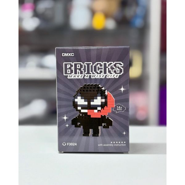 3D конструктор из миниблоков фигурка "Вэном" Bricks детский пиксельные блоки 6 см 109000159700 фото