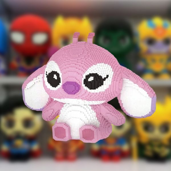 Детский 3D-конструктор Magic Blocks "Stitch Angel" 12000 деталей фигурка Стич Розовый 50 см 109000147700 фото
