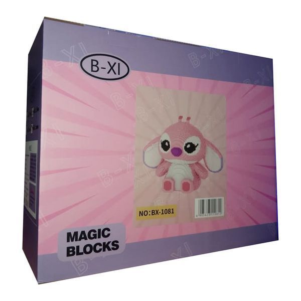 Детский 3D-конструктор Magic Blocks "Stitch Angel" 12000 деталей фигурка Стич Розовый 50 см 109000147700 фото