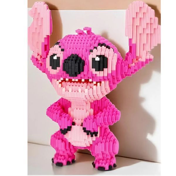 Дитячий 3D-конструктор Magic Blocks "Stitch Angel" 4000 деталей фігурка Стіч Рожевий 25 см 109000138800 фото