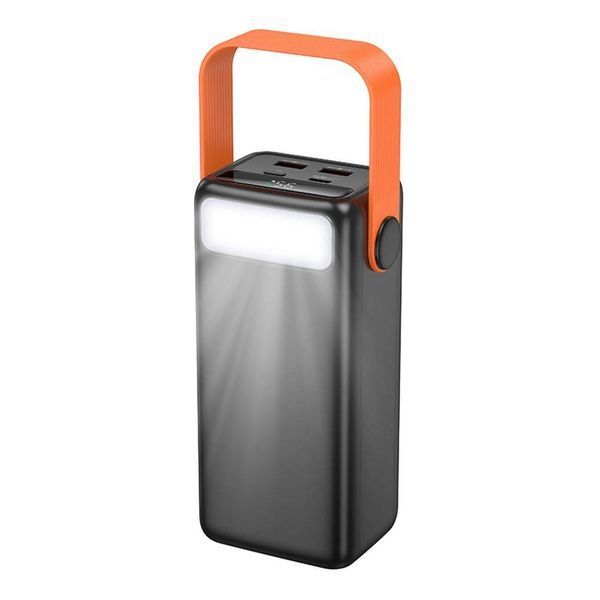 УМБ повербанк Borofone 40000 mAh зовнішній акумулятор зі швидкою зарядкою LED дисплеєм ліхтариком та ремінцем для гаджетів смартфонів та планшетів портативний зарядний пристрій Power Bank (MR0667) 109000259600 фото