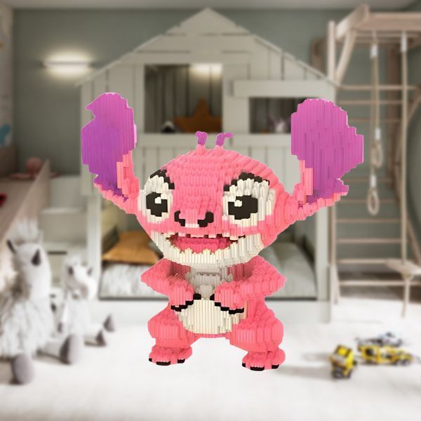 Дитячий 3D-конструктор Magic Blocks "Stitch Angel" 4000 деталей фігурка Стіч Рожевий 25 см 109000138800 фото