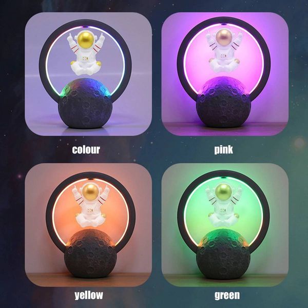 Лампа ночник Левитирующий Космонавт с bluetooth колонкой RGB подсветка магнитная левитация настольный светильник 109000074800 фото