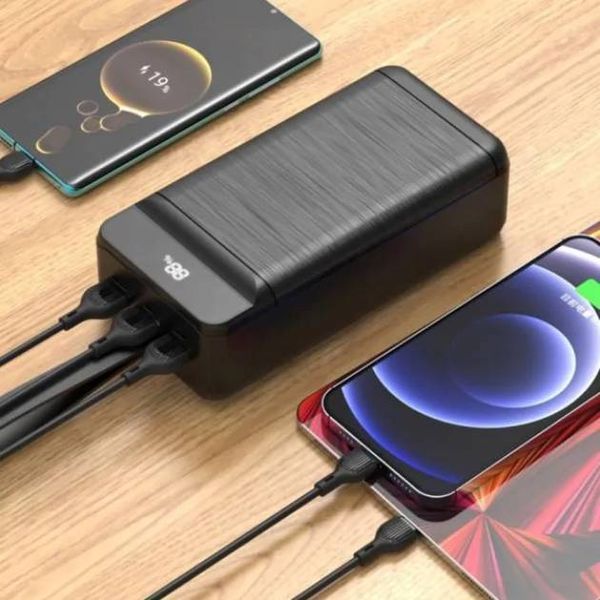 Power Bank XO зовнішній акумулятор портативний зарядний пристрій переносний блок живлення універсальний зарядник з LED-ліхтарем 60000mAh (FR3003) 109000260100 фото