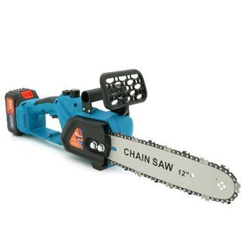 Аккумуляторная электропила Chain Saw 12" 30 см электрическая пилка 2 аккумулятора бесщеточный двигатель садовая пила обрезка деревьев сучьев бревен (QA0101) 109000222800 фото