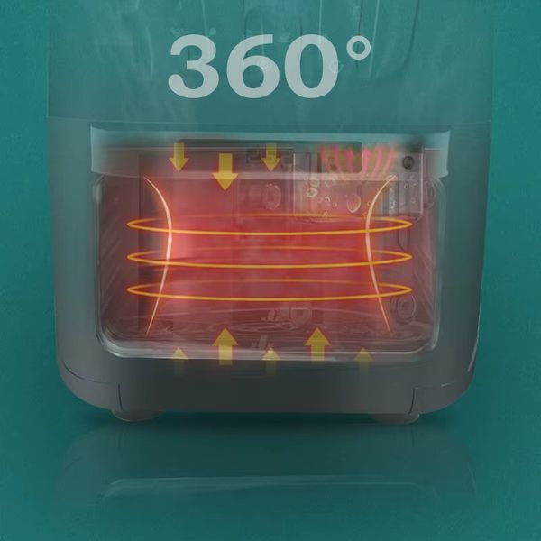 Аерофритюрниця для смаження без масла Sokany аерогриль мультипіч 12 л з LED-дисплеєм і сенсорним керуванням (FS343) 109000169600 фото