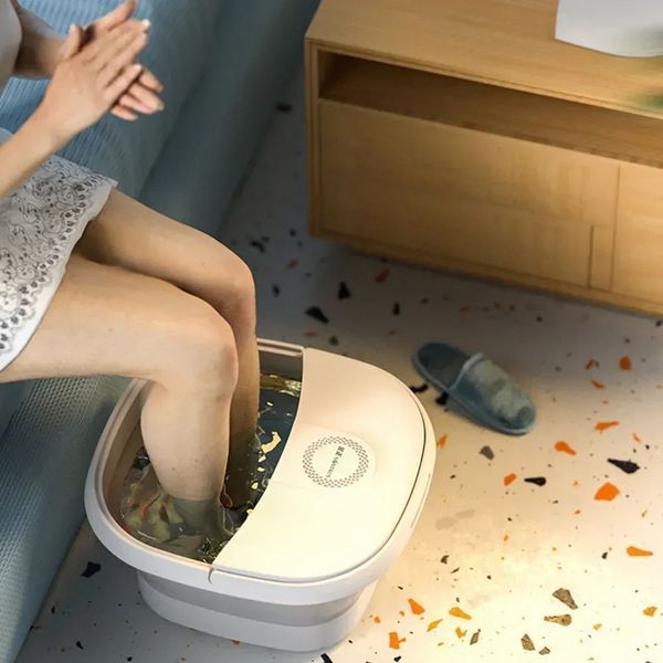 Складная массажная ванночка для ног с функцией подогрева SPA массажер для стоп для расслабления ухода и снятия усталости (XN9944) 109000272000 фото