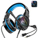 Компьютерные игровые наушники с микрофоном и LED RGB подсветкой Hoco W104 проводные Синие 109000019600 фото 1