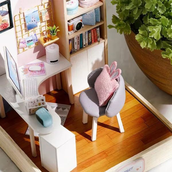 3D конструктор Румбокс со световыми эффектами "Милая комната" конструктор Room Box кукольный домик своими руками (RB038) 109000101600 фото