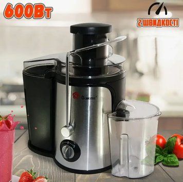 Соковитискач Domotec електричний центрифужний для овочів та фруктів 2 швидкості віджиму 600 Вт (M2550) 109000129900 фото