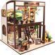 3D Румбокс Coffee Cafe миниатюрное двухэтажное кафе конструктор кукольного домика с деталями интерьера и мебелью для творческой сборки (DP4445) 109000302900 фото 8