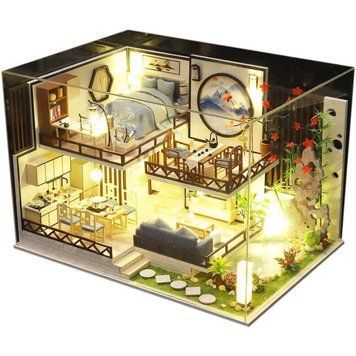 3D конструктор Румбокс &laquo;Вилла в японском стиле&raquo; DIY кукольный домик с подсветкой и пылезащитным куполом (SH3221) 109000302400 фото