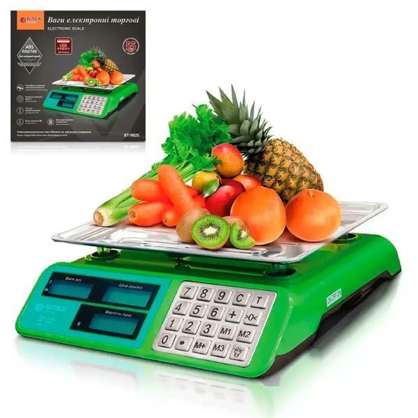 Весы электронные торговые Bitek с аккумулятором подсветка дисплея нержавеющая платформа автоматическое выключение 55кг (BH1755) 109000219100 фото